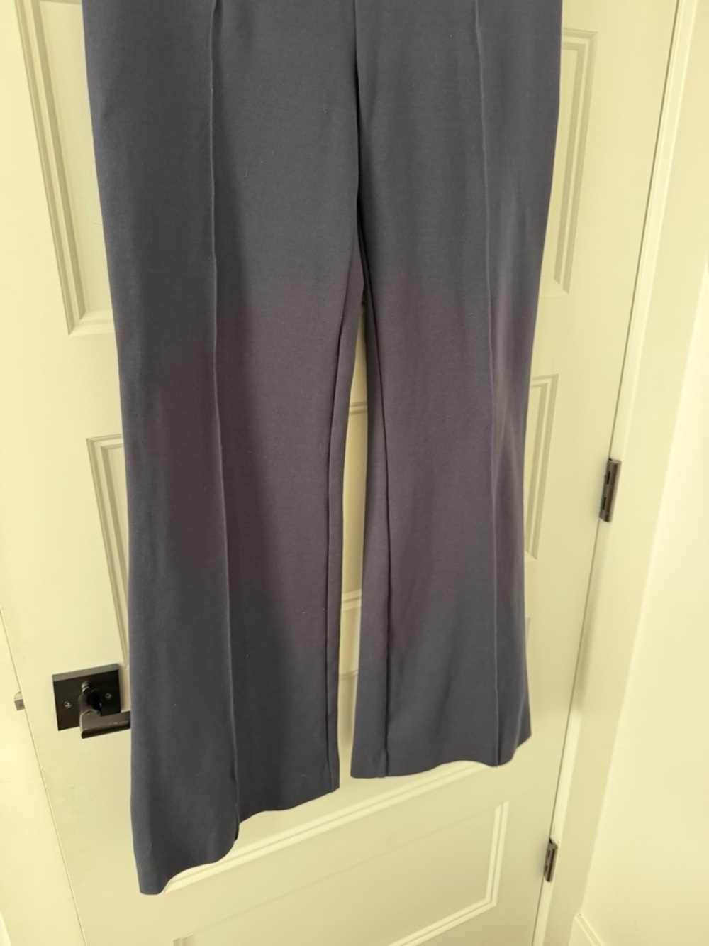 Spanx Navy Blue Stretch Womens Ponte Flare Fit Trousers - Size L - Picture 3 of 6